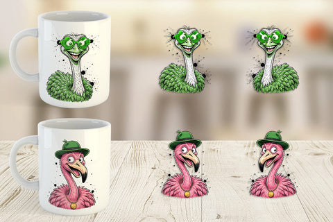 Mug Wrap Lucky St Paddys Animal Art Sublimation artnoy 