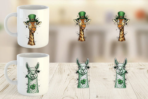 Mug Wrap Lucky St Paddys Animal Art Sublimation artnoy 