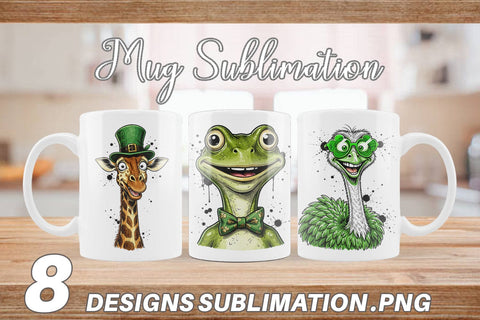 Mug Wrap Lucky St Paddys Animal Art Sublimation artnoy 