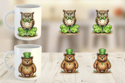 Mug Wrap Lucky St Patricks Animal Sublimation artnoy 