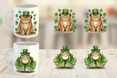 Mug Wrap Lucky St Patricks Animal Sublimation artnoy 