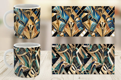 Mug Wrap Luxury Art Deco Geometric Sublimation artnoy 