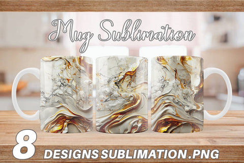Mug Wrap Luxury Fluid Marble Sublimation artnoy 