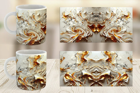 Mug Wrap Luxury Fluid Marble Sublimation artnoy 
