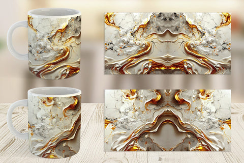 Mug Wrap Luxury Fluid Marble Sublimation artnoy 
