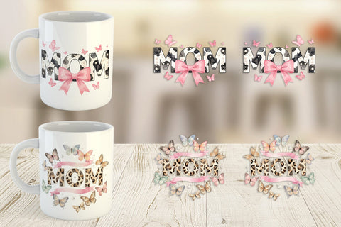 Mug Wrap Luxury Watercolor MOM Pearl Sublimation artnoy 