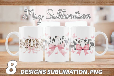 Mug Wrap Luxury Watercolor MOM Pearl Sublimation artnoy 
