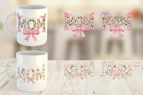 Mug Wrap Luxury Watercolor MOM Pearl Sublimation artnoy 