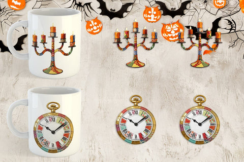 Mug Wrap Macabre Gothic Curio Patchwork Sublimation artnoy 