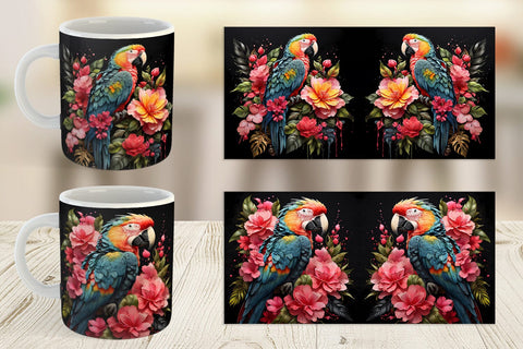 Mug Wrap Macaw Bird Sublimation artnoy 