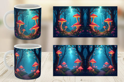Mug Wrap Magic Forest Sublimation artnoy 