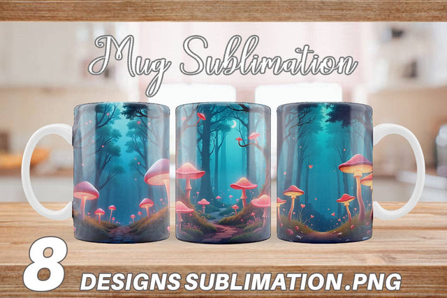 Mug Wrap Magic Forest Sublimation artnoy 