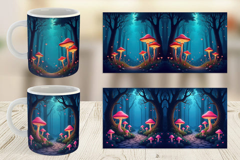 Mug Wrap Magic Forest Sublimation artnoy 