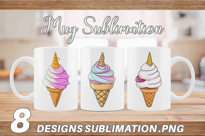 Mug Wrap Magical Ice Cream Sublimation artnoy 