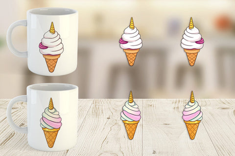 Mug Wrap Magical Ice Cream Sublimation artnoy 
