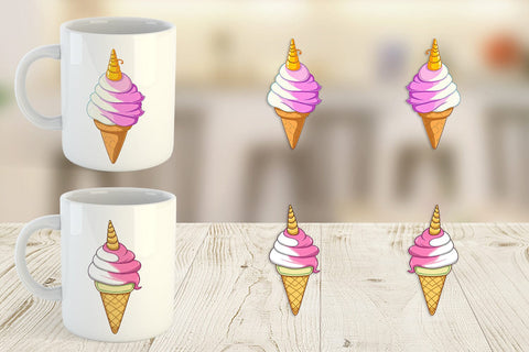 Mug Wrap Magical Ice Cream Sublimation artnoy 