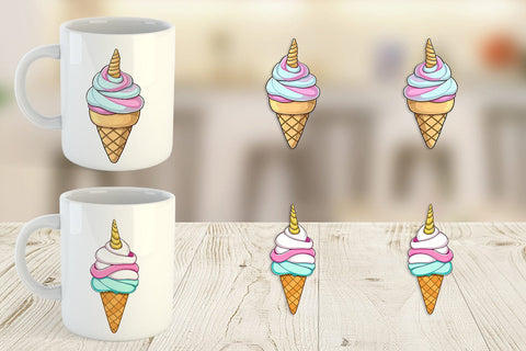 Mug Wrap Magical Ice Cream Sublimation artnoy 