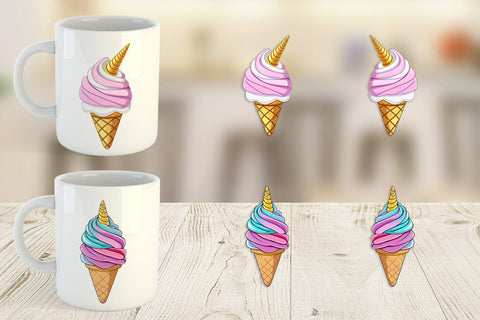 Mug Wrap Magical Ice Cream Sublimation artnoy 