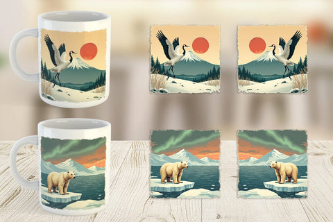 Mug Wrap Majestic Animal Posters Sublimation artnoy 