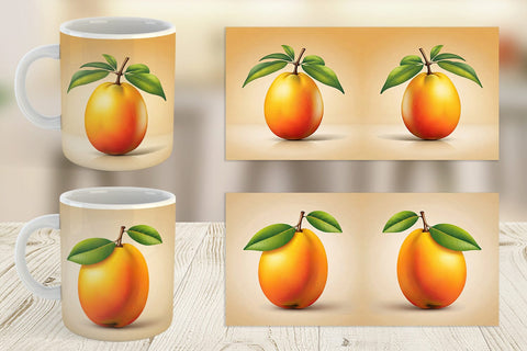 Mug Wrap Mango Fruit Sublimation artnoy 