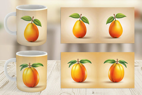 Mug Wrap Mango Fruit Sublimation artnoy 