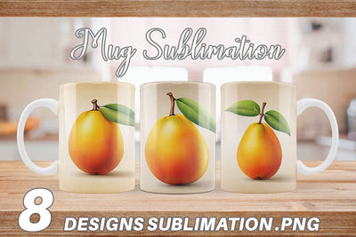 Mug Wrap Mango Fruit Sublimation artnoy 