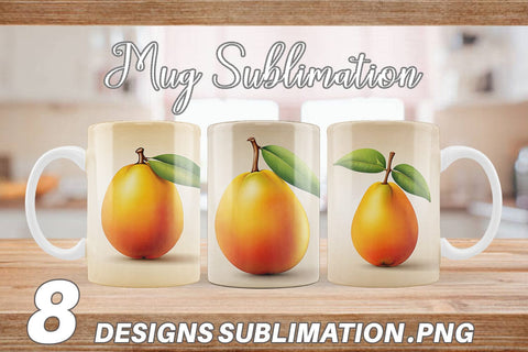 Mug Wrap Mango Fruit Sublimation artnoy 