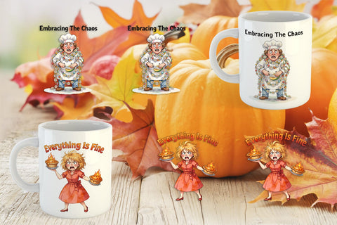 Mug Wrap Manic Harvest Prep Retro Sublimation artnoy 