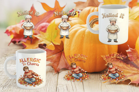 Mug Wrap Manic Harvest Prep Retro Sublimation artnoy 