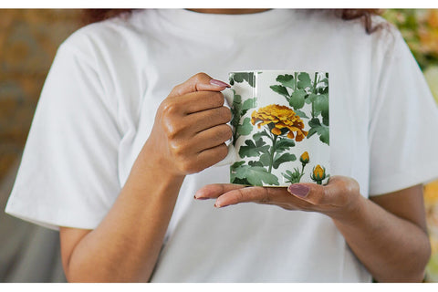 Mug Wrap Marigolds Pattern Sublimation artnoy 