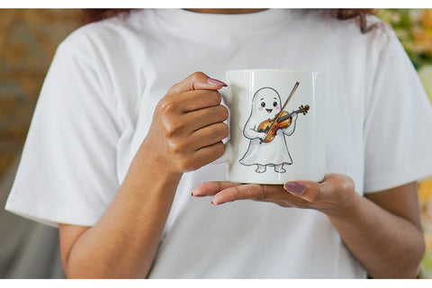 Mug Wrap Melodic Music Teacher Ghost Sublimation artnoy 