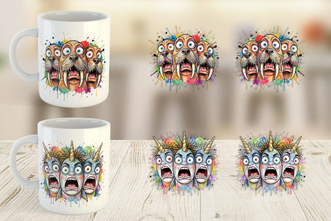 Mug Wrap Melting Arctic Animals Heatwave Sublimation artnoy 