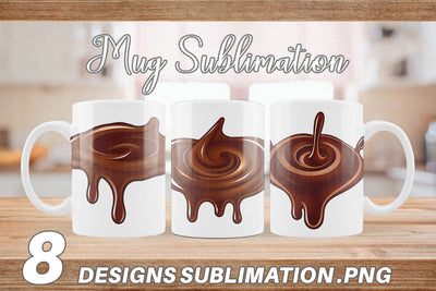 Mug Wrap Melting Chocolate Sublimation artnoy 