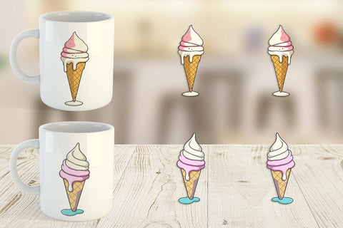 Mug Wrap Melty Ice Cream Sublimation artnoy 