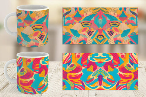Mug Wrap Memphis Watercolor Sublimation artnoy 