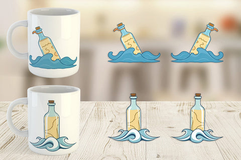 Mug Wrap Message in a Bottle Sublimation artnoy 