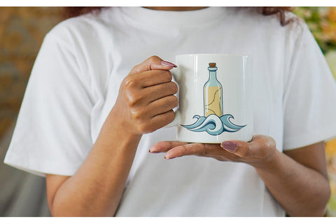 Mug Wrap Message in a Bottle Sublimation artnoy 