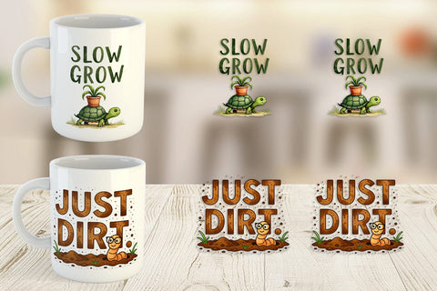 Mug Wrap Messy Growth Reluctant Blooming Sublimation artnoy 