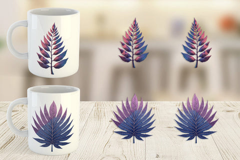 Mug Wrap Metallic Botanicals Sublimation artnoy 