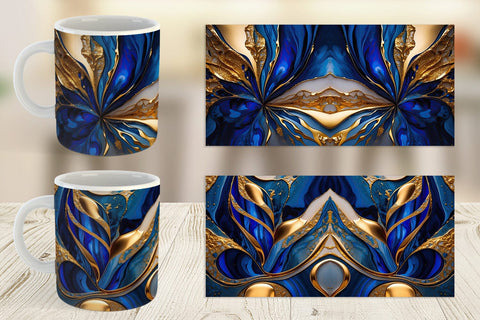 Mug Wrap Metallic Marble Abstract Sublimation artnoy 