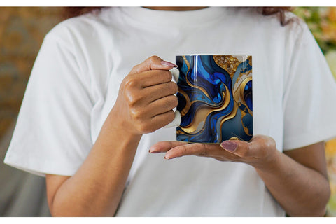 Mug Wrap Metallic Marble Abstract Sublimation artnoy 