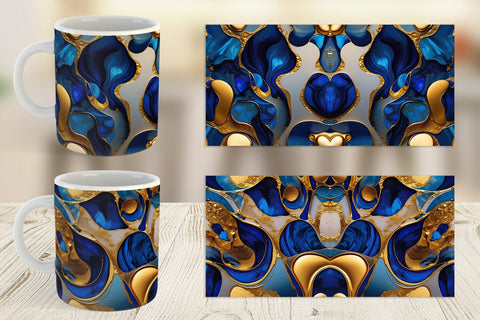 Mug Wrap Metallic Marble Abstract Sublimation artnoy 