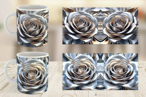 Mug Wrap Metallic Rose Sublimation artnoy 