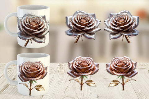 Mug Wrap Metallic Rose Sublimation artnoy 