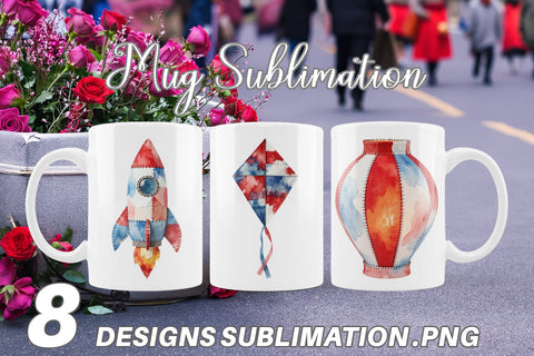 Mug Wrap Midnight Sparkle Patchwork Watercolor Sublimation artnoy 