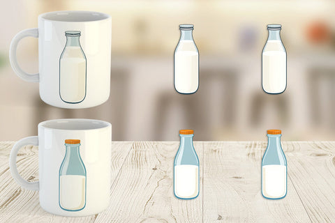 Mug Wrap Milk Bottle Sublimation artnoy 