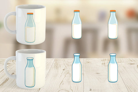 Mug Wrap Milk Bottle Sublimation artnoy 