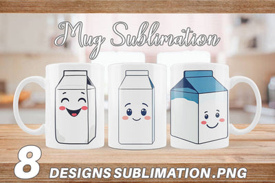 Mug Wrap Milk Carton Sublimation artnoy 