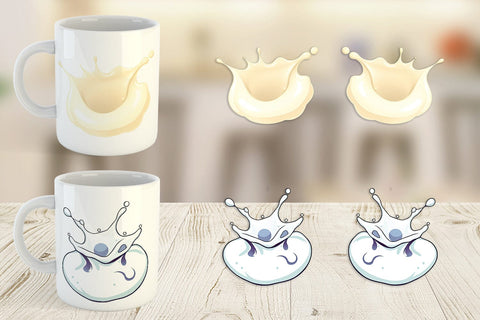 Mug Wrap Milk Splash Sublimation artnoy 