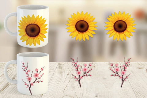 Mug Wrap Minimalist Florals Sublimation artnoy 